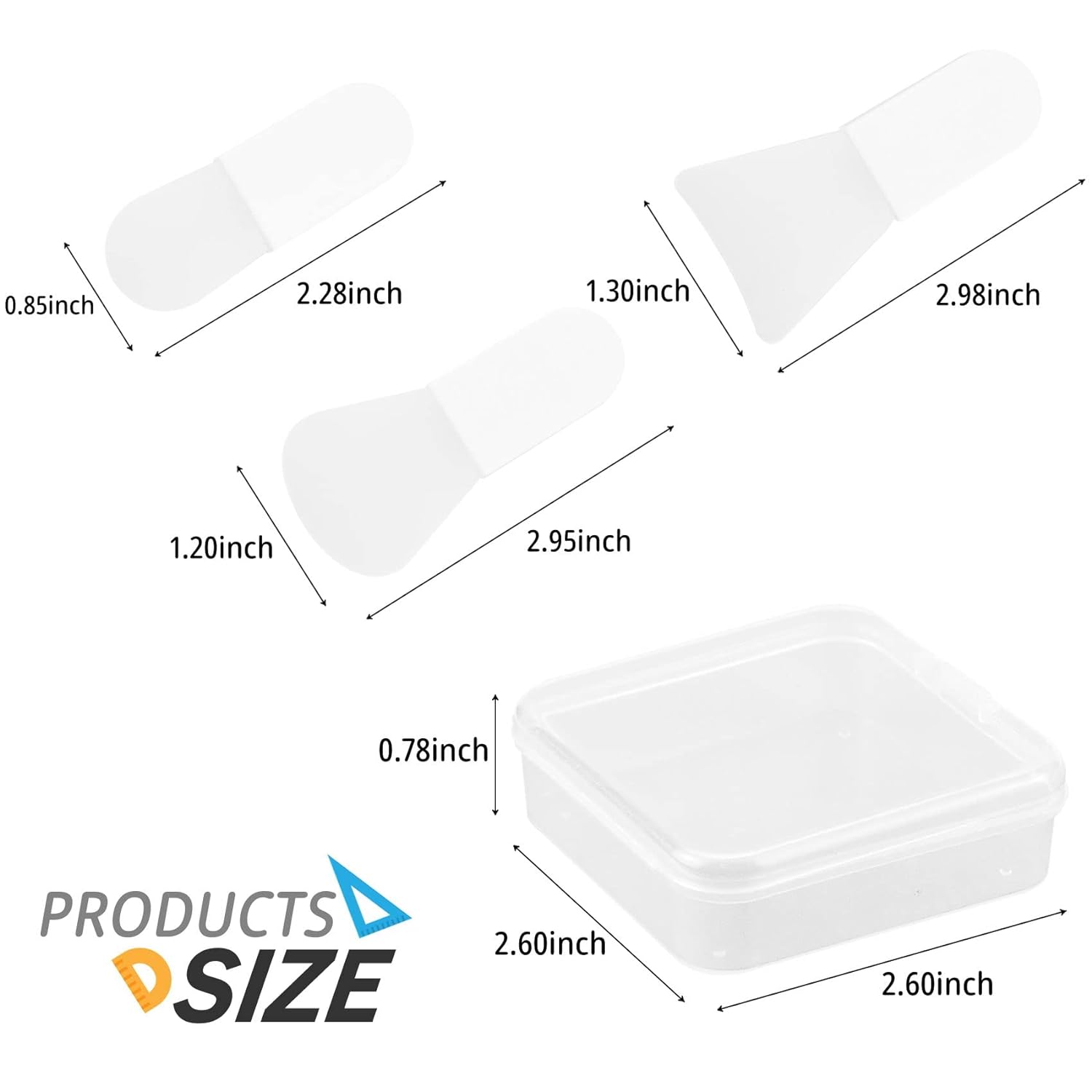 Face Mask Applicator Brushes Silicone Face Mask Brush Mini Makeup Spatula Portable Face Beauty Tools Set of 3 - Image 2